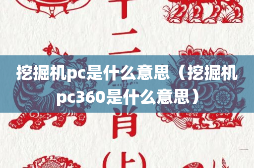 挖掘机pc是什么意思（挖掘机pc360是什么意思）