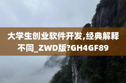 大学生创业软件开发,经典解释不同_ZWD版?GH4GF89