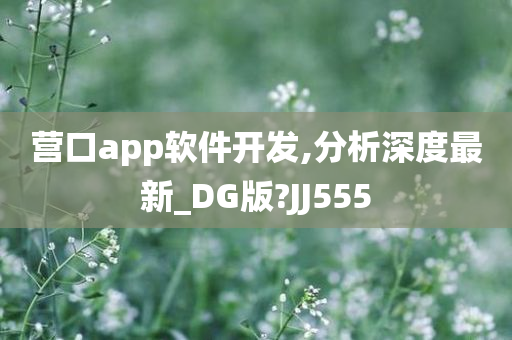 营口app软件开发,分析深度最新_DG版?JJ555