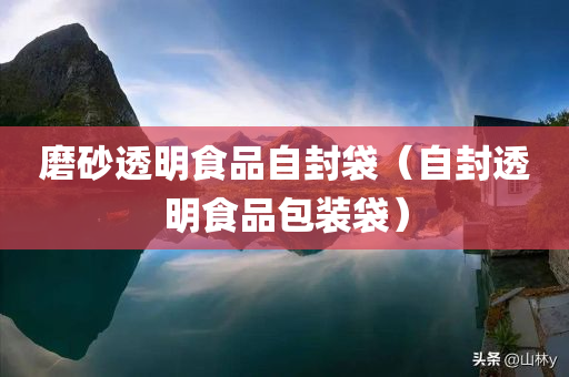 磨砂透明食品自封袋（自封透明食品包装袋）