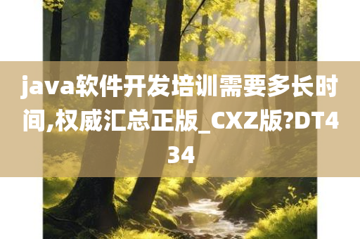 java软件开发培训需要多长时间,权威汇总正版_CXZ版?DT434