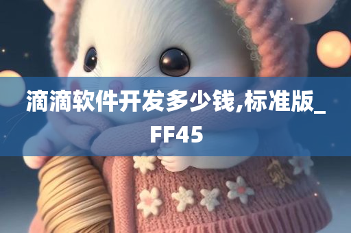 滴滴软件开发多少钱,标准版_FF45