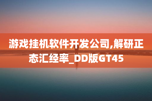 游戏挂机软件开发公司,解研正态汇经率_DD版GT45