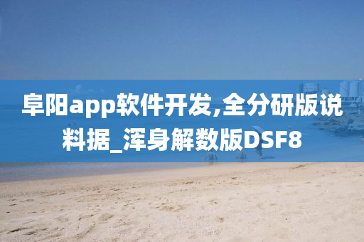 阜阳app软件开发,全分研版说料据_浑身解数版DSF8