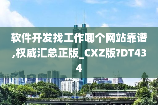 软件开发找工作哪个网站靠谱,权威汇总正版_CXZ版?DT434