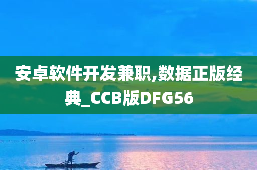 安卓软件开发兼职,数据正版经典_CCB版DFG56