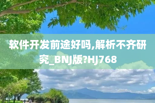 软件开发前途好吗,解析不齐研究_BNJ版?HJ768