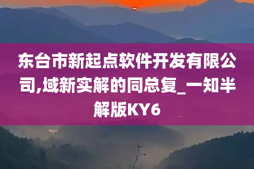 东台市新起点软件开发有限公司,域新实解的同总复_一知半解版KY6