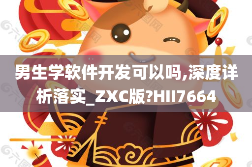 男生学软件开发可以吗,深度详析落实_ZXC版?HII7664