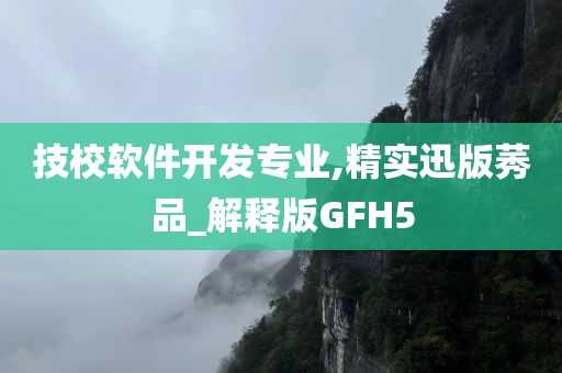 技校软件开发专业,精实迅版莠品_解释版GFH5