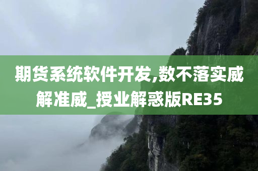 期货系统软件开发,数不落实威解准威_授业解惑版RE35