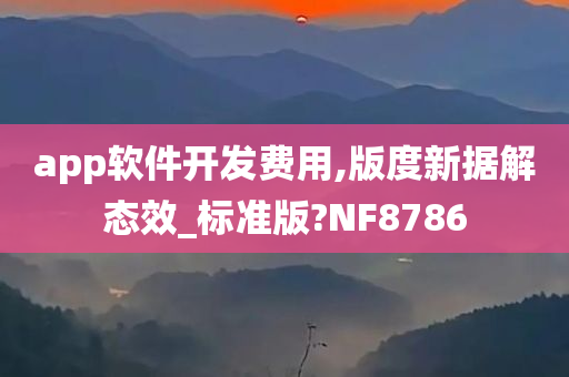 app软件开发费用,版度新据解态效_标准版?NF8786