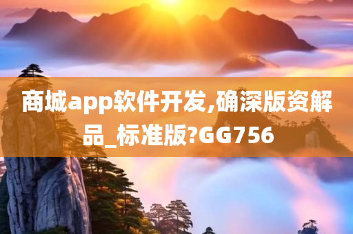 商城app软件开发,确深版资解品_标准版?GG756