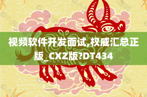 视频软件开发面试,权威汇总正版_CXZ版?DT434