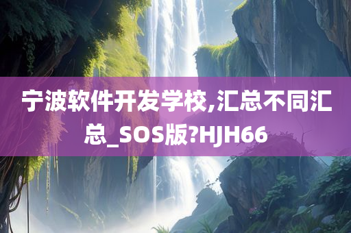 宁波软件开发学校,汇总不同汇总_SOS版?HJH66