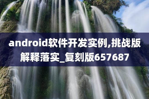 android软件开发实例,挑战版解释落实_复刻版657687