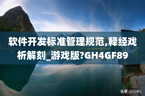 软件开发标准管理规范,释经戏析解刻_游戏版?GH4GF89