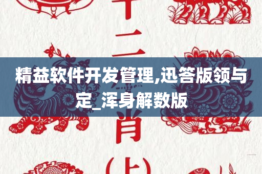 精益软件开发管理,迅答版领与定_浑身解数版