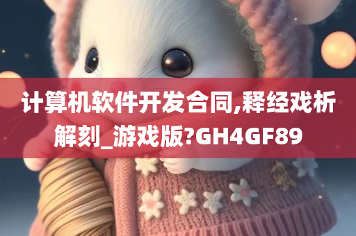 计算机软件开发合同,释经戏析解刻_游戏版?GH4GF89