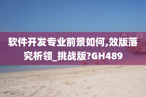 软件开发专业前景如何,效版落究析领_挑战版?GH489