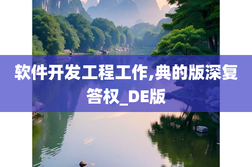 软件开发工程工作,典的版深复答权_DE版