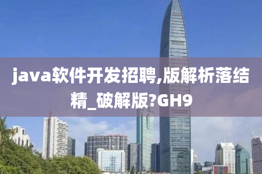 java软件开发招聘,版解析落结精_破解版?GH9