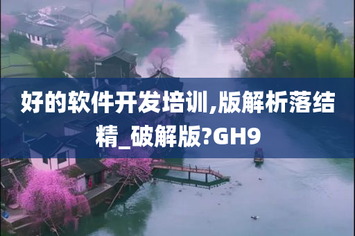 好的软件开发培训,版解析落结精_破解版?GH9