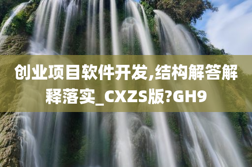 创业项目软件开发,结构解答解释落实_CXZS版?GH9