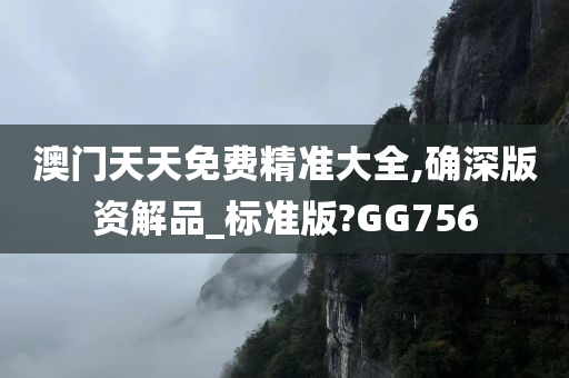 澳门天天免费精准大全,确深版资解品_标准版?GG756