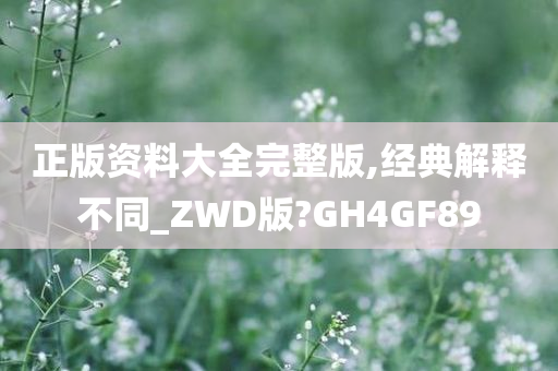 正版资料大全完整版,经典解释不同_ZWD版?GH4GF89