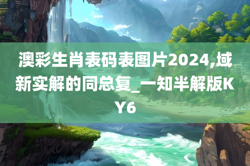 澳彩生肖表码表图片2024,域新实解的同总复_一知半解版KY6