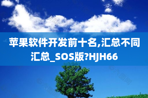 苹果软件开发前十名,汇总不同汇总_SOS版?HJH66