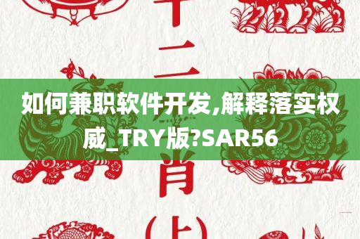 如何兼职软件开发,解释落实权威_TRY版?SAR56