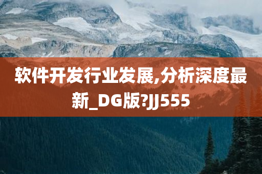 软件开发行业发展,分析深度最新_DG版?JJ555