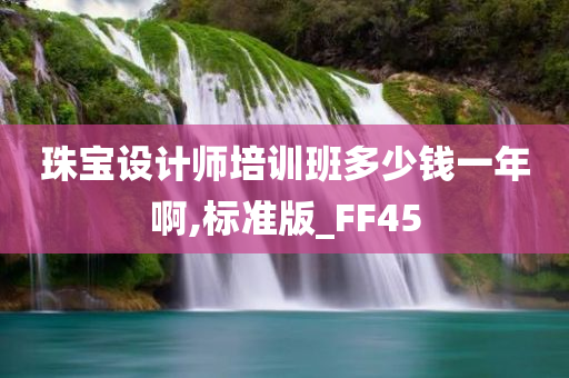 珠宝设计师培训班多少钱一年啊,标准版_FF45