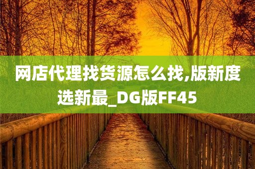 网店代理找货源怎么找,版新度选新最_DG版FF45