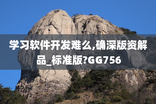 学习软件开发难么,确深版资解品_标准版?GG756