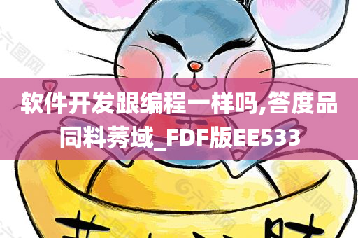 软件开发跟编程一样吗,答度品同料莠域_FDF版EE533