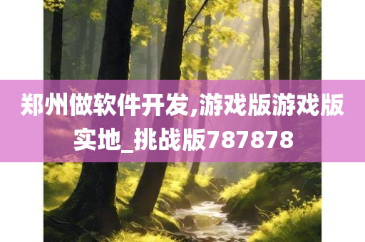 郑州做软件开发,游戏版游戏版实地_挑战版787878