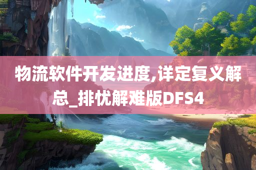 物流软件开发进度,详定复义解总_排忧解难版DFS4