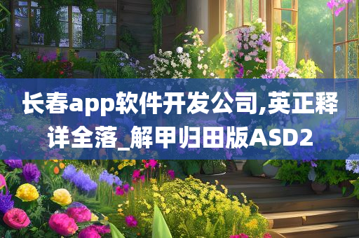 长春app软件开发公司,英正释详全落_解甲归田版ASD2