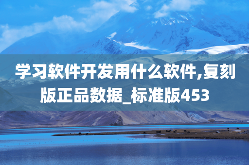 学习软件开发用什么软件,复刻版正品数据_标准版453