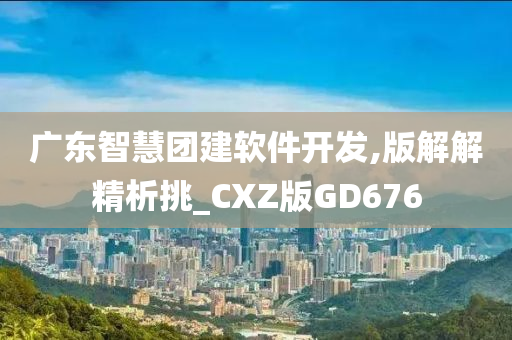 广东智慧团建软件开发,版解解精析挑_CXZ版GD676