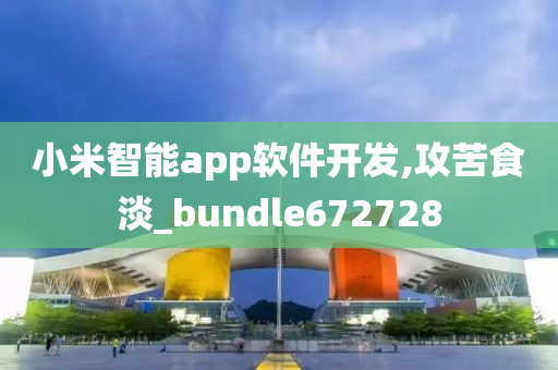 小米智能app软件开发,攻苦食淡_bundle672728