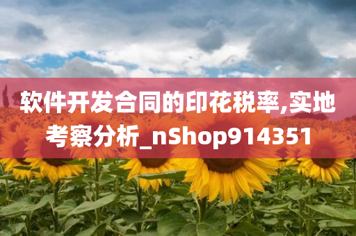 软件开发合同的印花税率,实地考察分析_nShop914351