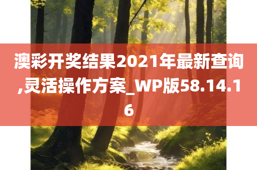 澳彩开奖结果2021年最新查询,灵活操作方案_WP版58.14.16