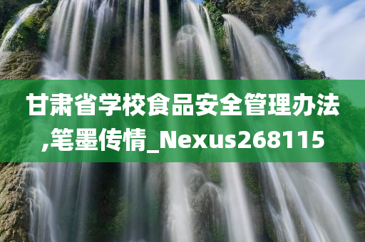 甘肃省学校食品安全管理办法,笔墨传情_Nexus268115